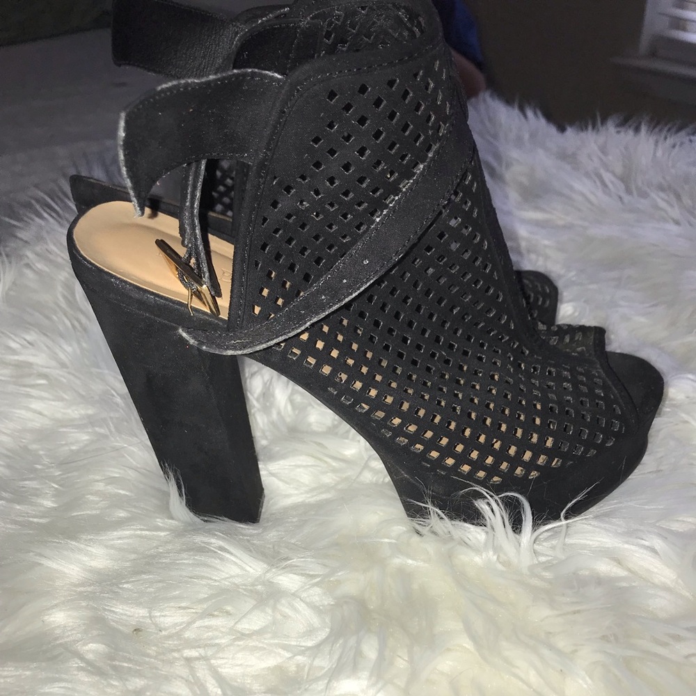 Bamboo women open toe heels
